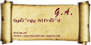 György Alfréd névjegykártya